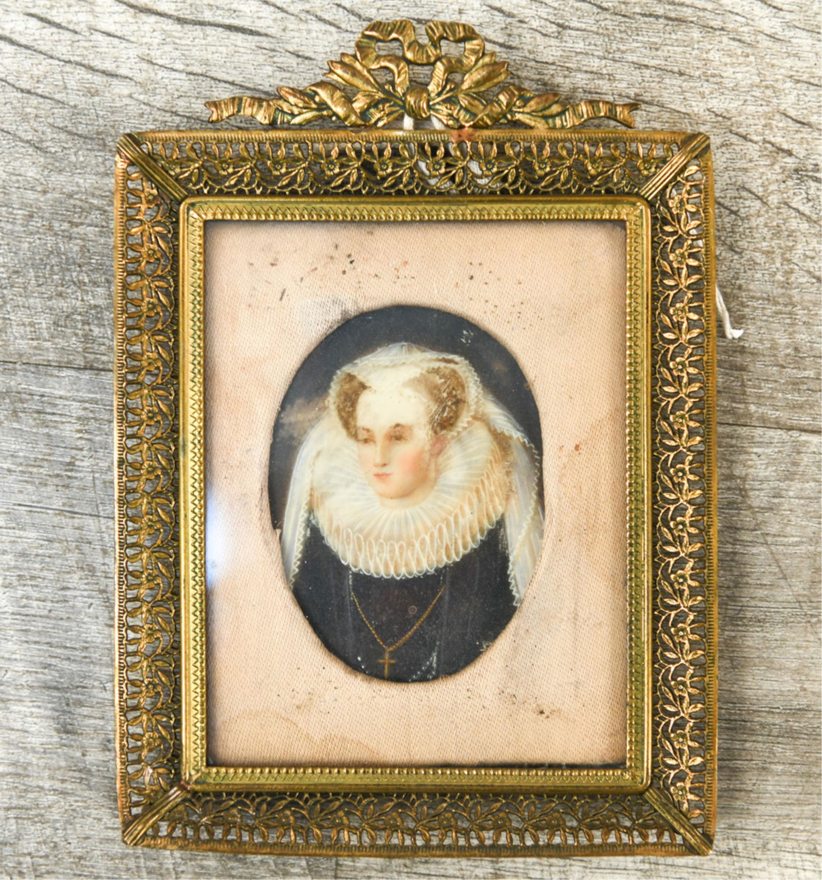 19TH C. MINIATURE PAINTING OF QUEEN ELIZABETH (1 of 6)