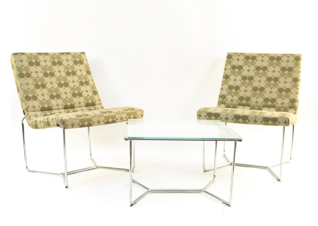 HARTER PAIR OF LOUNGE CHAIRS & TABLE (1 of 16)