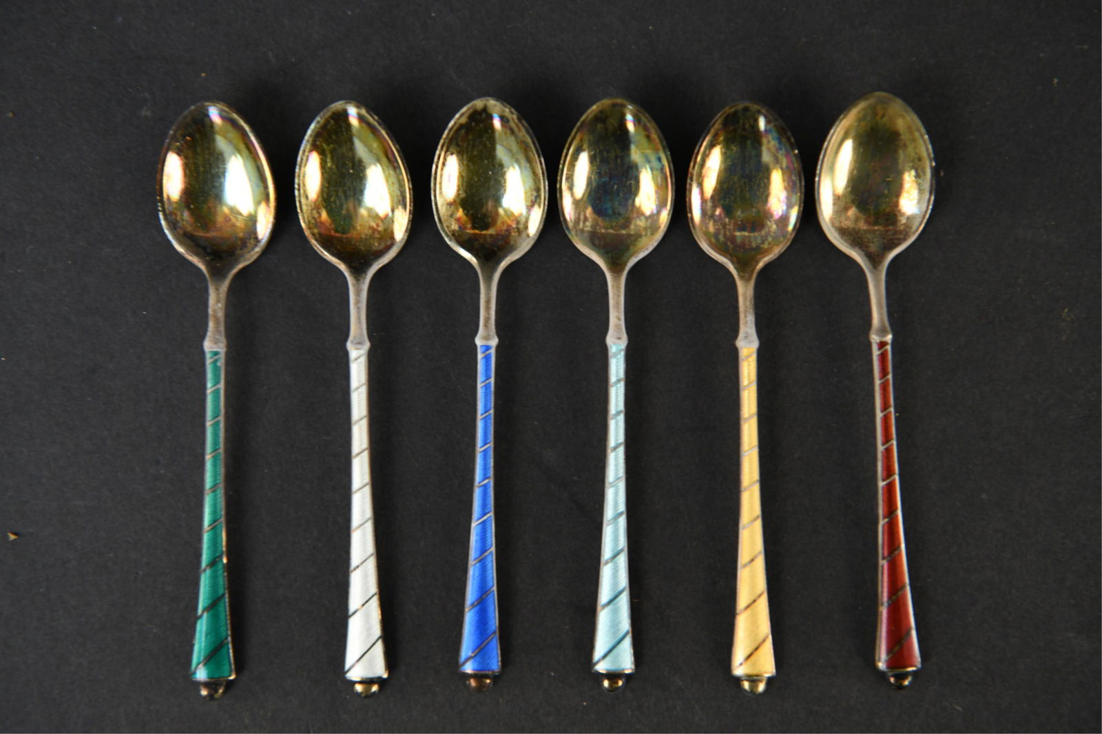DAVID ANDERSEN ENAMEL & STERLING SPOONS (1 of 6)