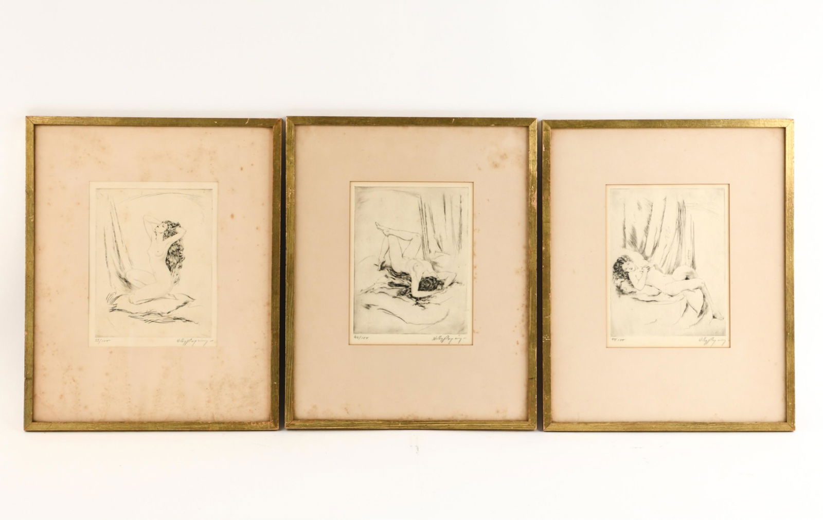 (3) WILLY POGANY (1882 - 1955) ETCHINGS OF NUDES (1 of 16)