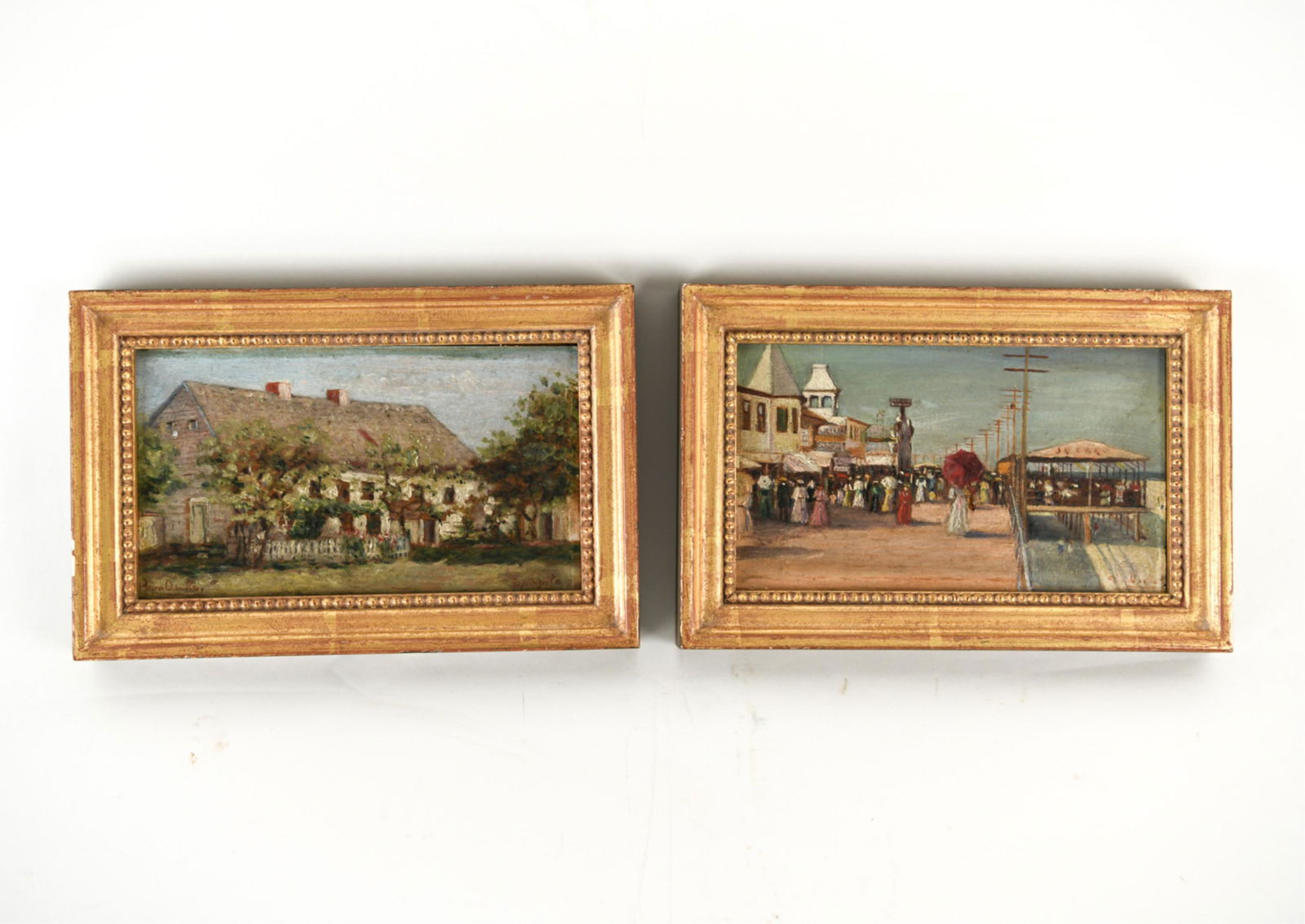 (2) SMALL 19TH CENTURY O/B PAINTINGS (1 of 11)