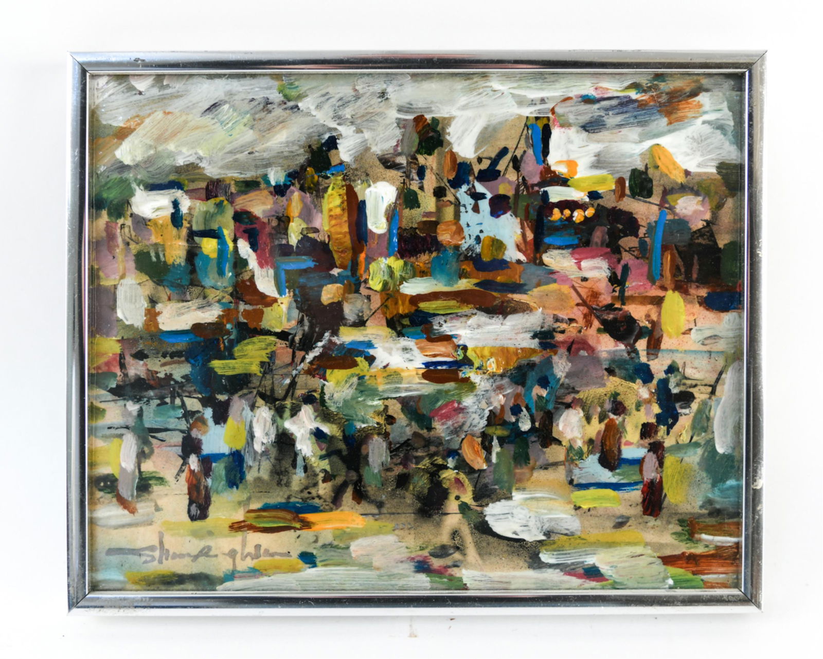 MID-CENTURY ABSTRACT O/B SIGNED (1 of 7)