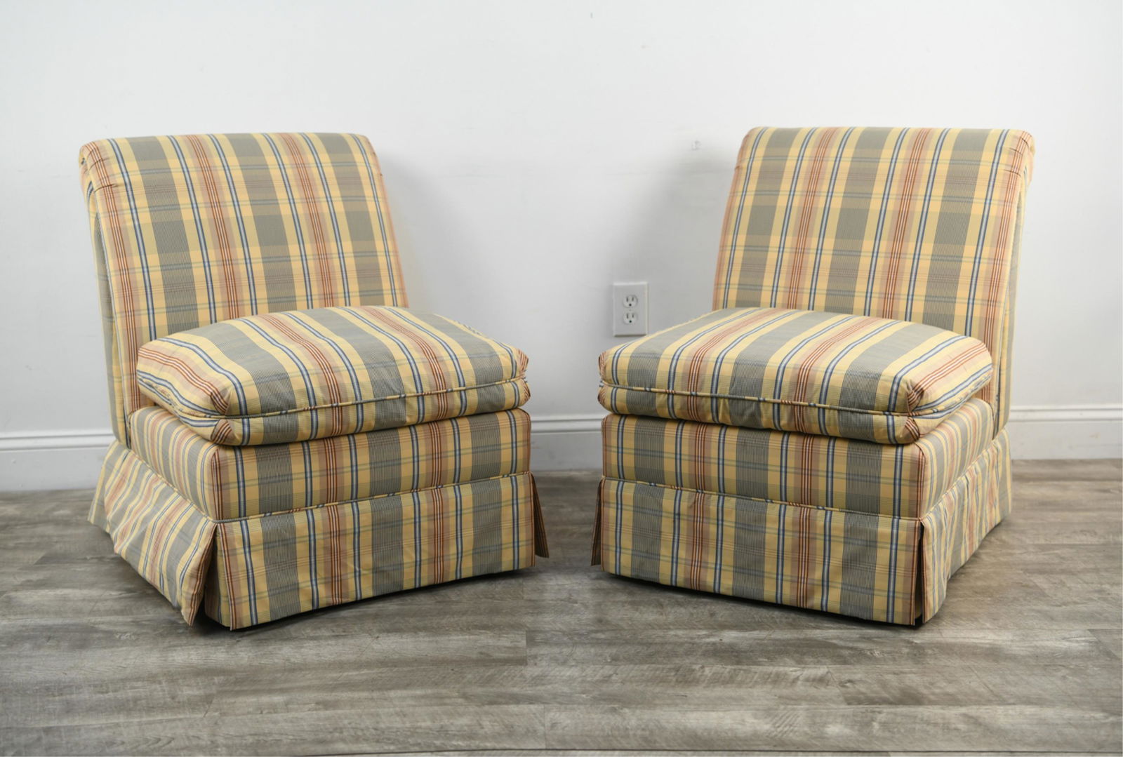 PAIR OF BRUNSCHWIG & FILS SLIPPER CHAIRS (1 of 8)
