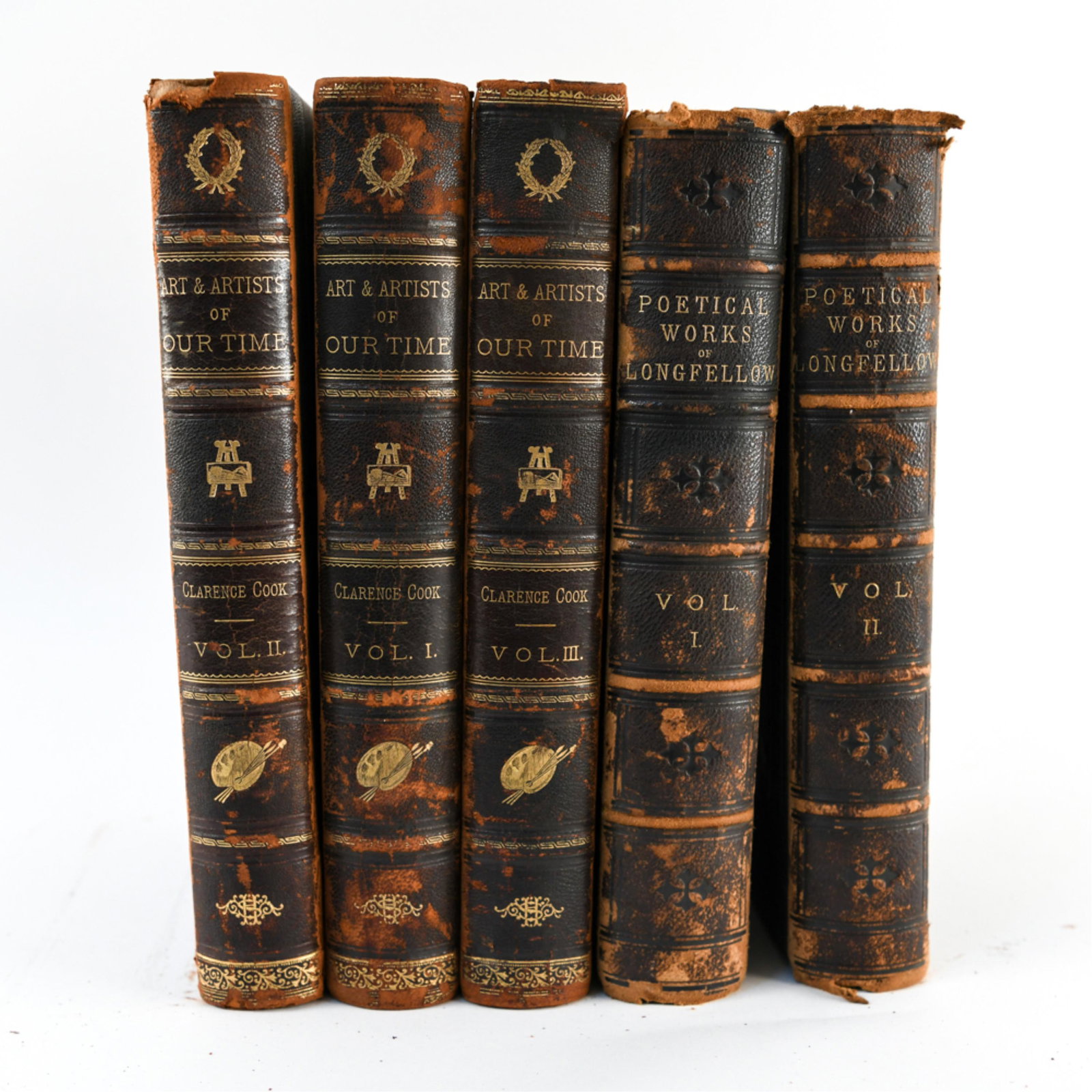 (2) VOL. LONGFELLOW & (3) VOL. ART & ARTISTS 1880S (1 of 20)