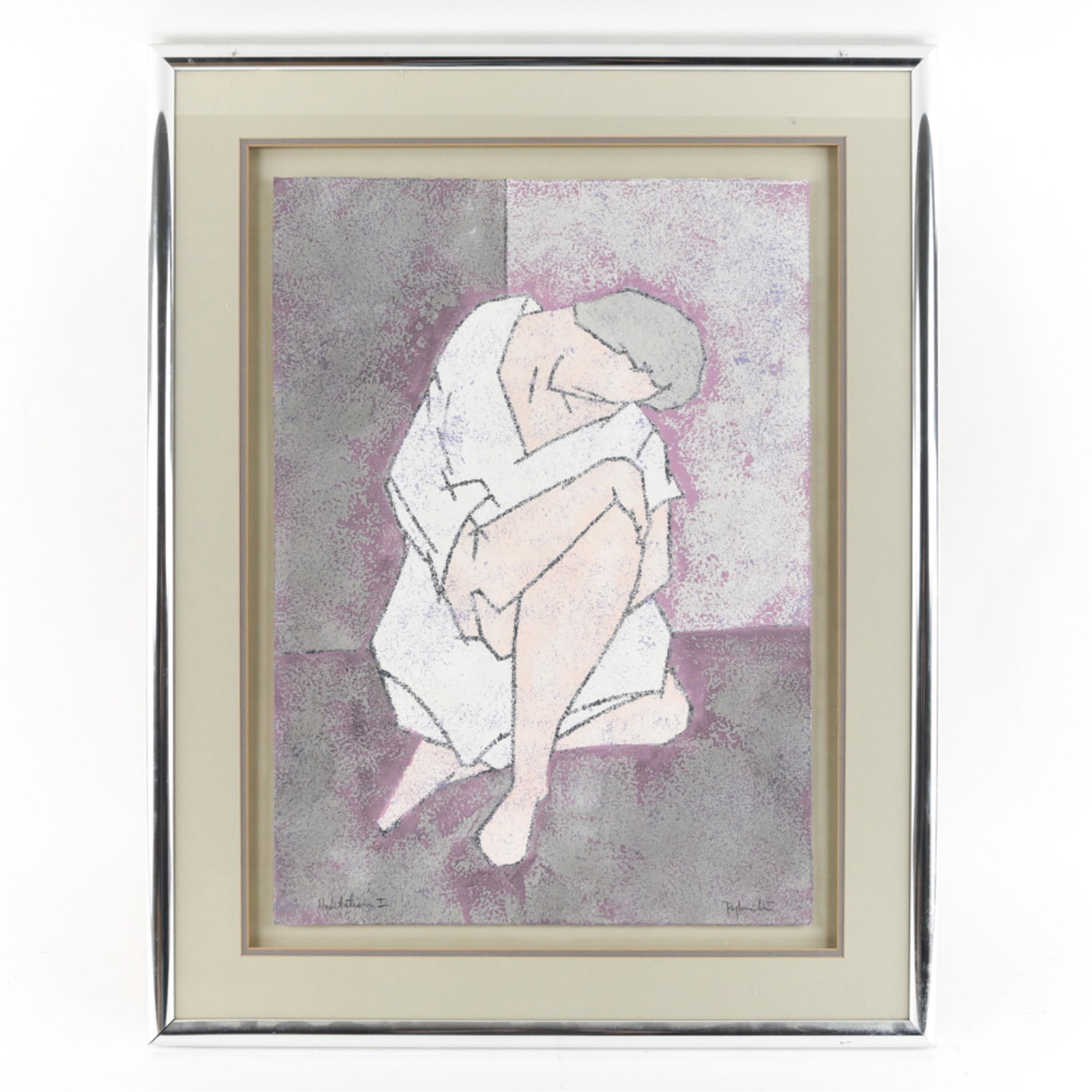 MODERN PASTEL ON PAPER, SIGNED (1 of 9)