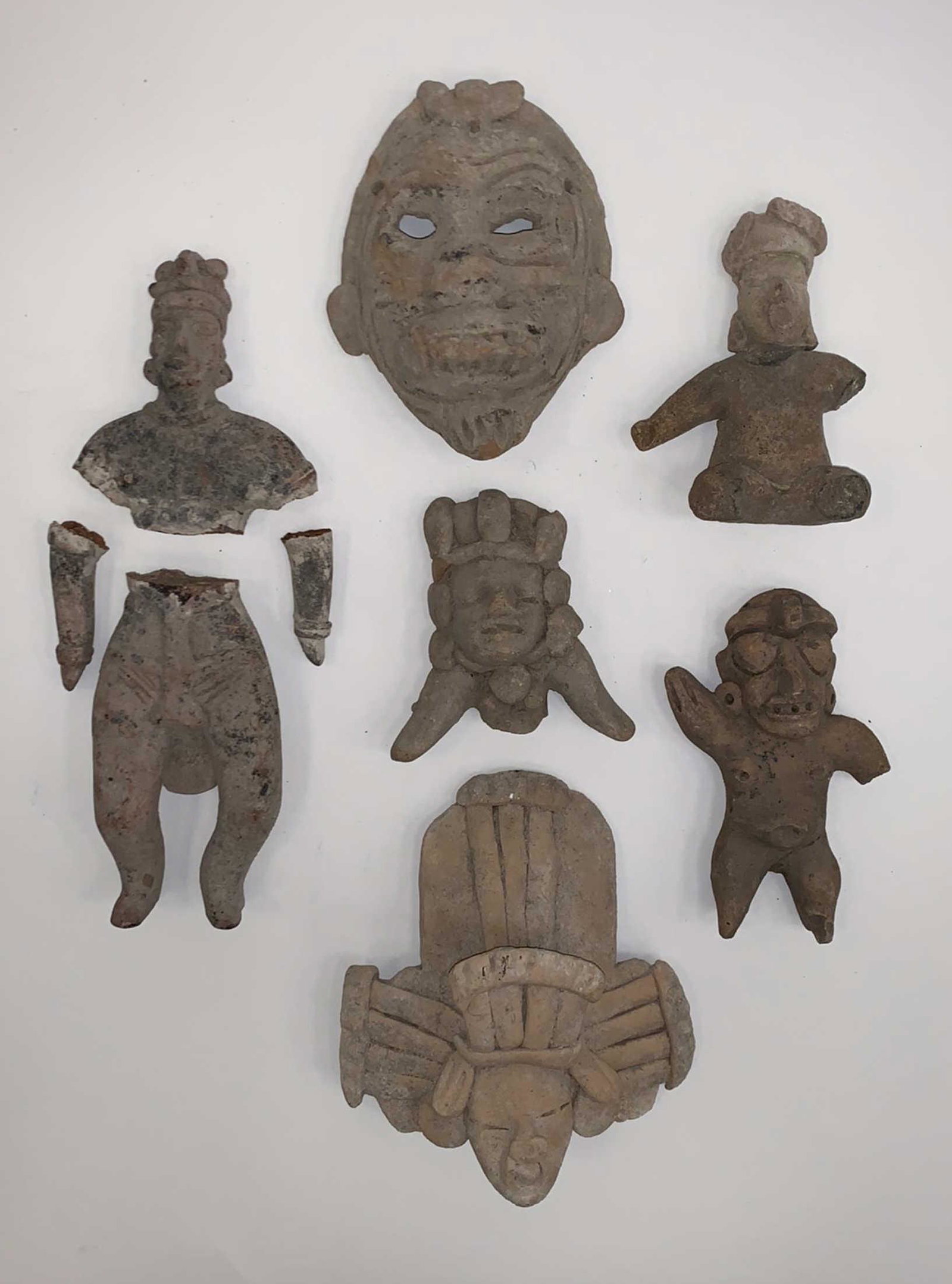 (6) PRE-COLUMBIAN MAYAN FIGURES (1 of 8)
