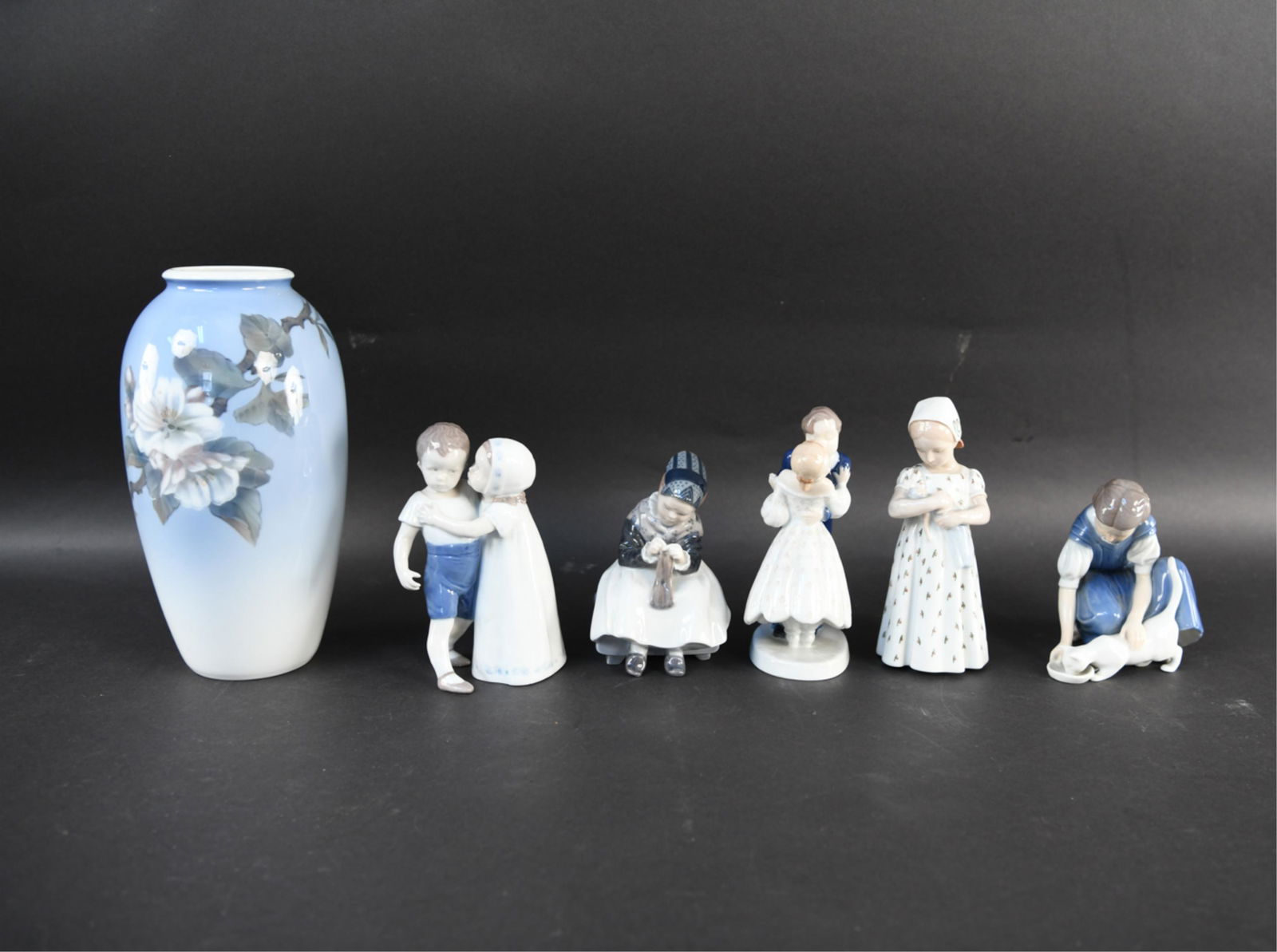 GROUPING OF DANISH PORCELAIN FIGURES VASE ETC. (1 of 18)