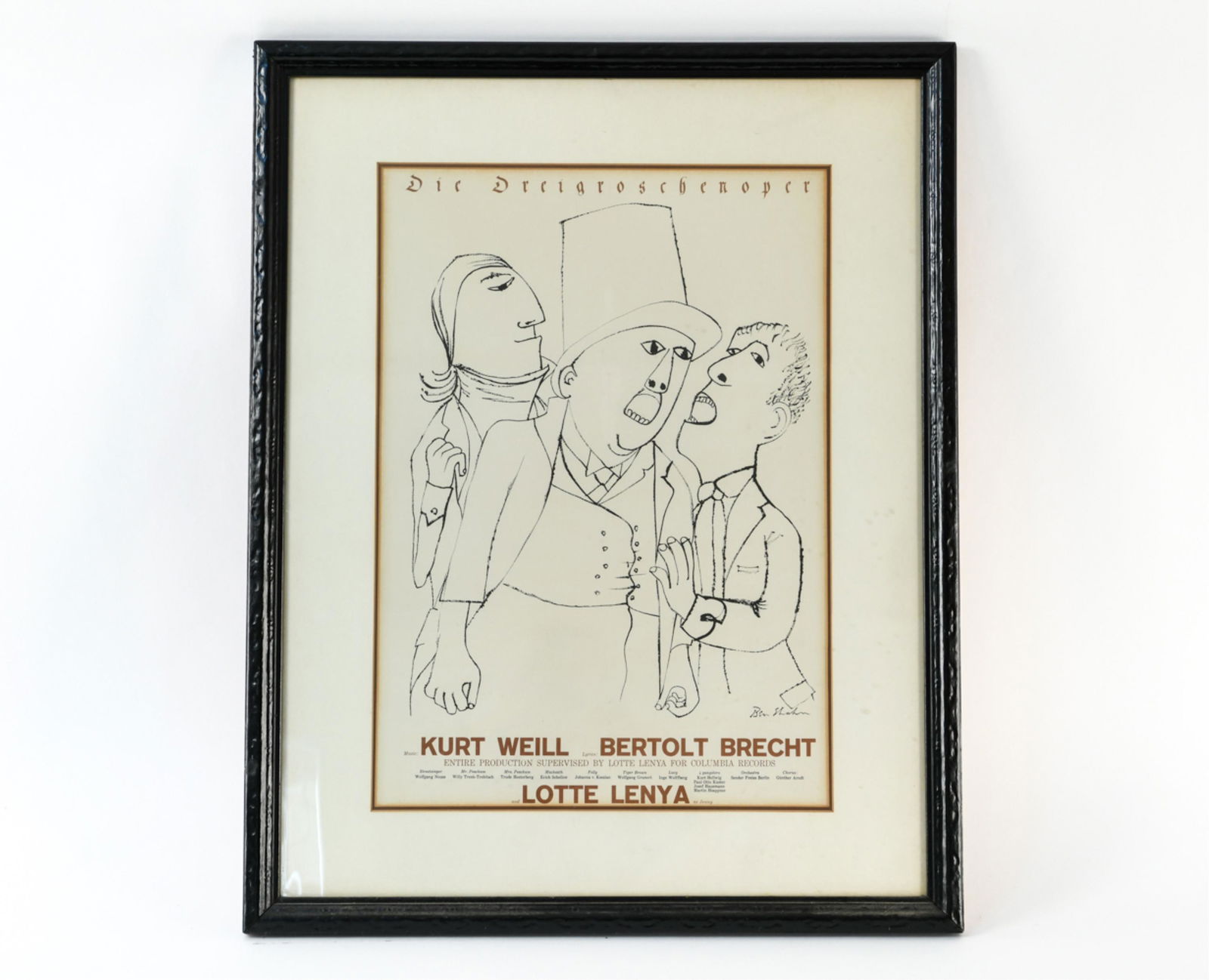BEN SHAHN LITHOGRAPH POSTER THREEPENNY OPERA 1958 (1 of 8)