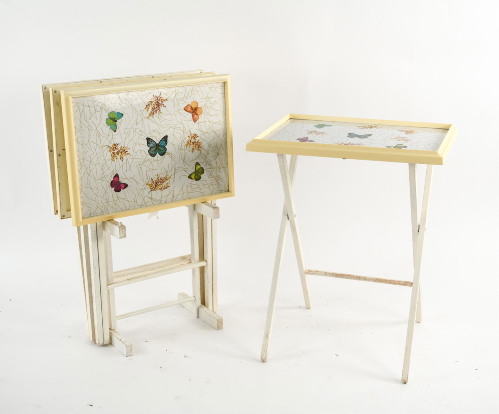 ARTEX MID-CENTURY FOLDING BUTTERFLY SIDE TABLES (1 of 6)