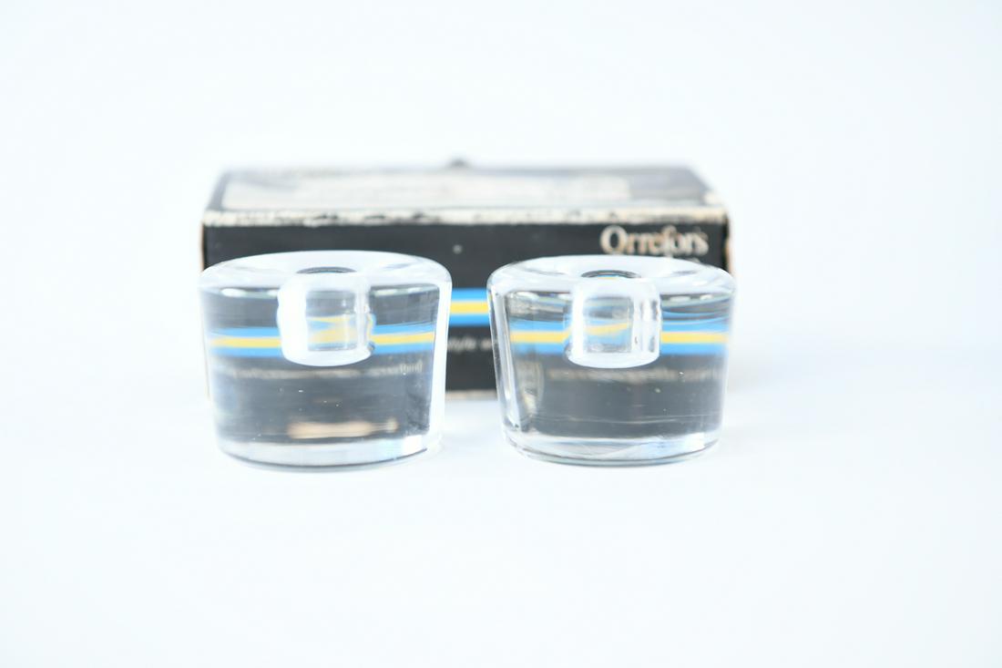 ORREFORS CANDLE HOLDERS (1 of 8)