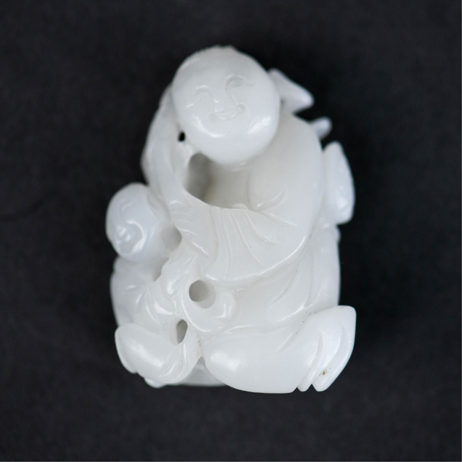 CHINESE WHITE JADE CARVING FATHER & SON (1 of 13)
