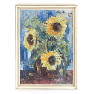 Leo Ritter Signed O C Still Life Of Sunflowers Aug 25 2017 Great Gatsby S Auction Gallery Inc In Ga