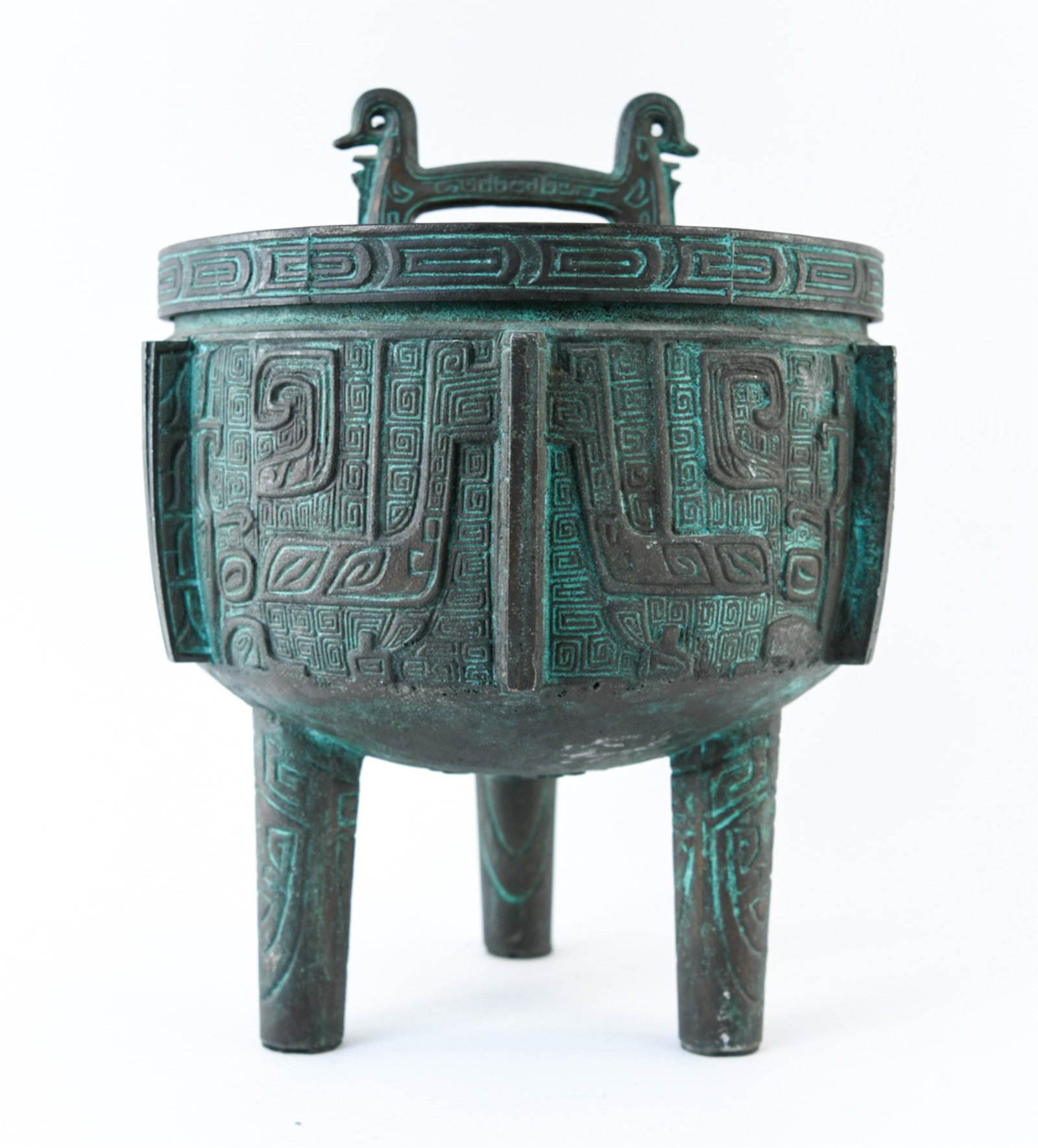 JAMES MONT STYLE MID-CENTURY ICE BUCKET: Marked underneath: Made in Taiwan. Dimensions: H 12.5" x Dia. 11.75" Condition: Light wear.