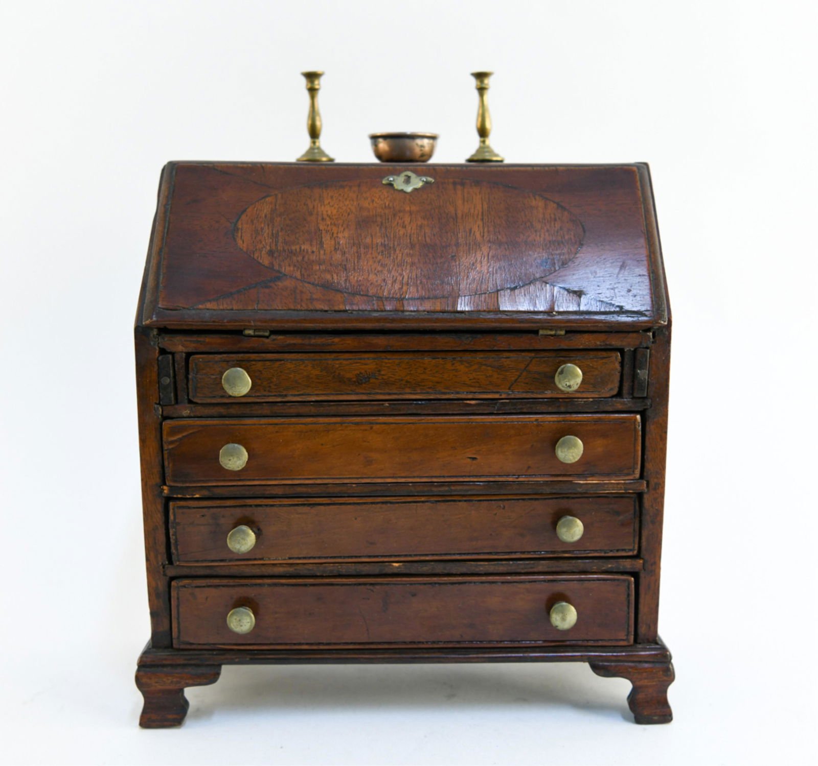 19TH C. MINIATURE 8 INCH TALL SECRETARY DESK (1 of 9)