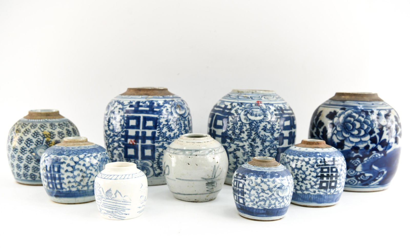 (9) CHINESE QING DYNASTY GINGER JARS (1 of 19)