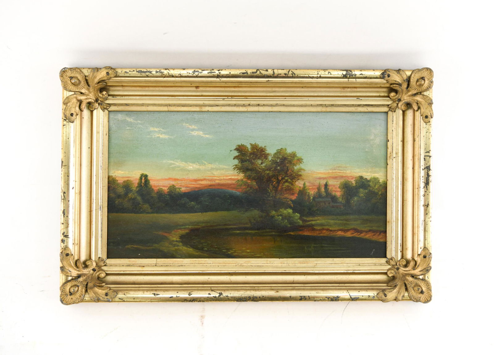 19TH CENTURY OIL ON CANVAS LANDSCAPE (1 of 7)