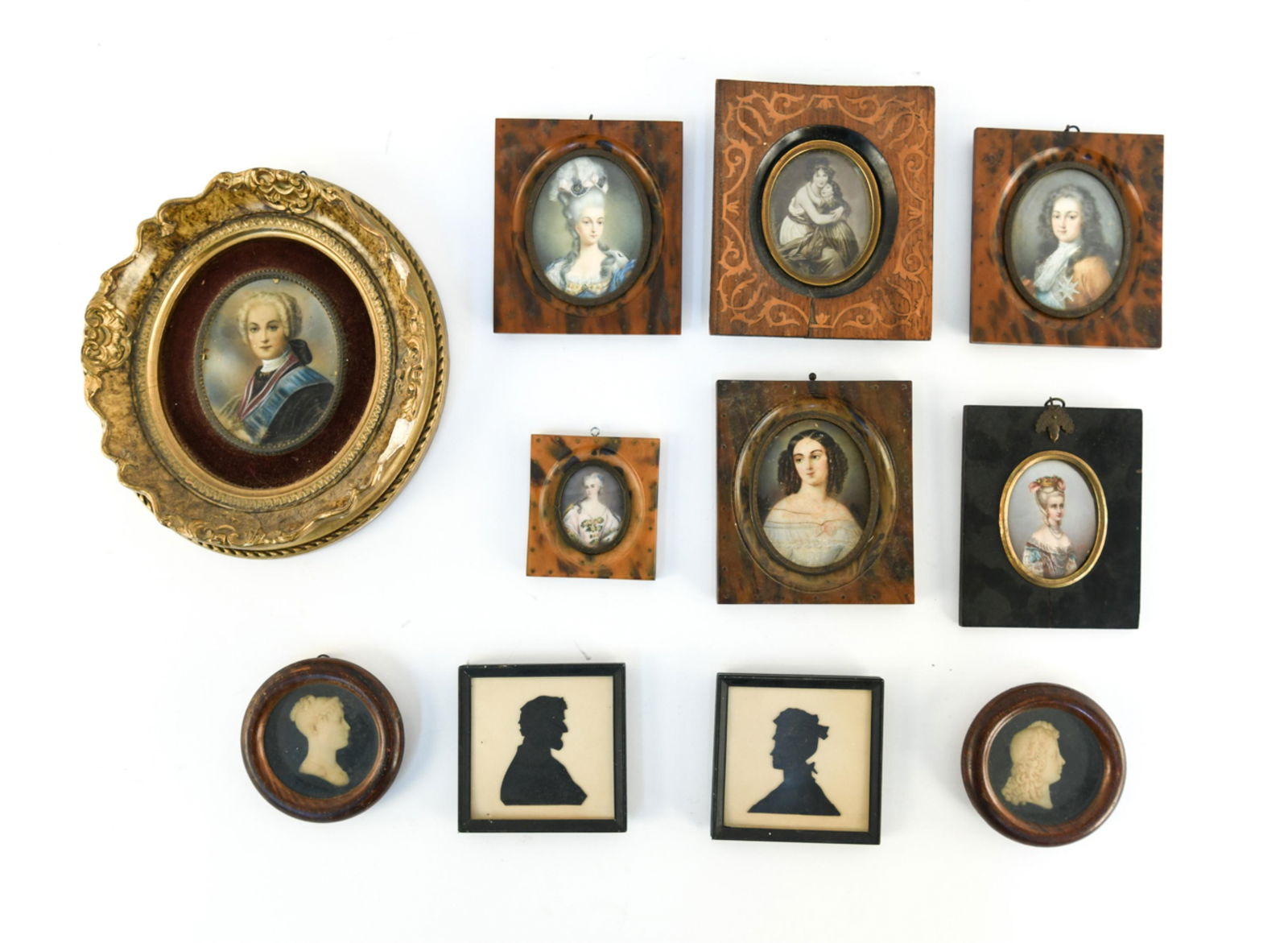 (11) 19TH-20TH C. MINIATURE PAINTINGS GROUPING (1 of 14)