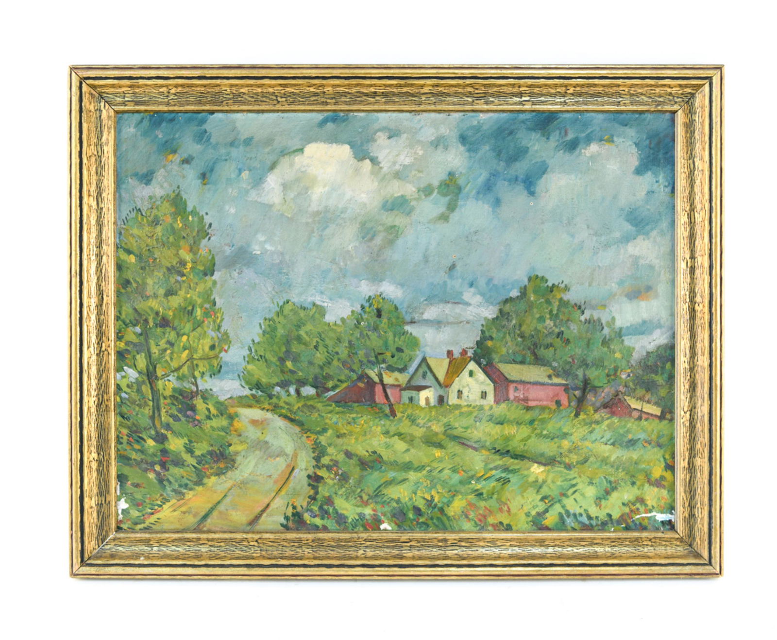 SCENIC FARM SCENE O/B PAINTING (1 of 8)