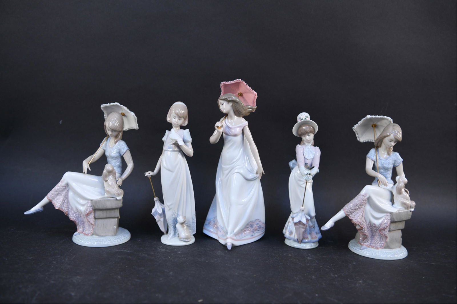 (5) LLADRO LADIES WITH UMBRELLAS GROUPING (1 of 16)