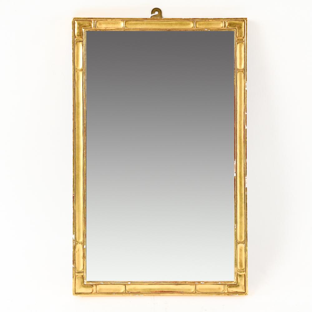 CARRIG ROHANNE GOLD GILT FRAME: Dimensions: H 16" x w 10" Condition: Light scratches to mirror. Some edge wear to gilt.