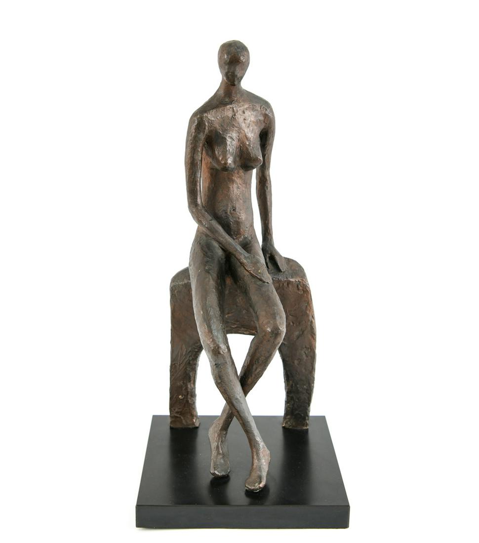 A.. GEROSA NUDE FEMALE PLASTER SCULPTURE: Unsigned. Dimensions: H 20.75" x w 9" x D 9" Condition: Some pinpoint nicks and a couple fine cracks to finish.