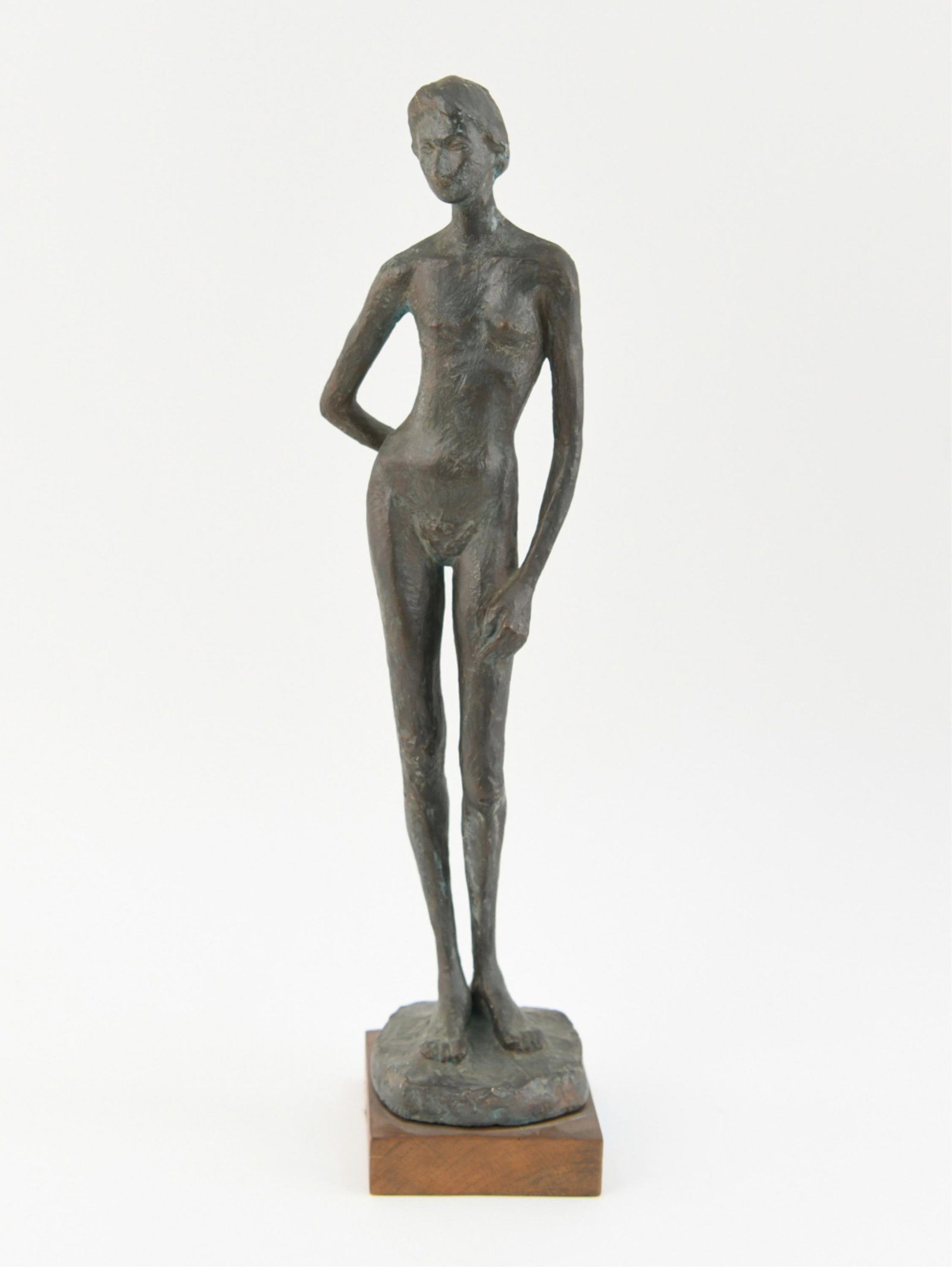 A. GEROSA NUDE PLASTER SCULPTURE: Signed on base. Dimensions: H 20"x W 4.25" x D 5.5" Condition: No issues to note.