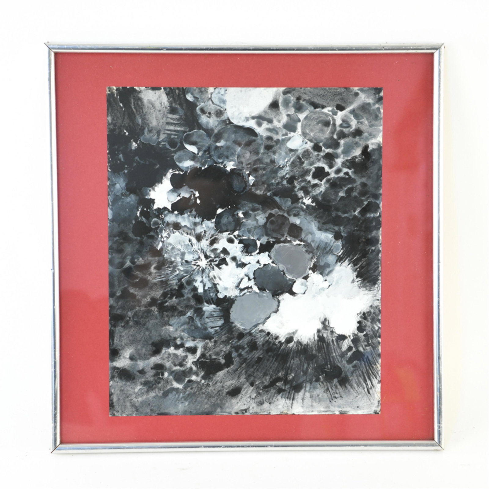GERALD SAMUELS (1927 - 2004) ABSTRACT ACRYLIC: Apparently unsigned. Artist and title etc. given on label verso. Dimensions: (Frame) H 20.75" x W 20.25" (Paper) H 16.75" x W 13.75" Condition: Marks to frame.