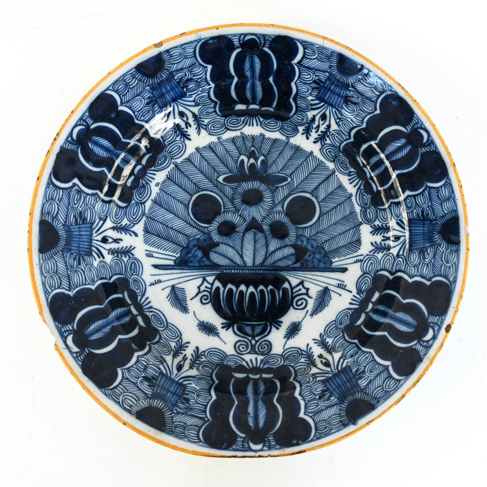 18TH C. DELFT BLUE & WHITE CHARGER (1 of 8)