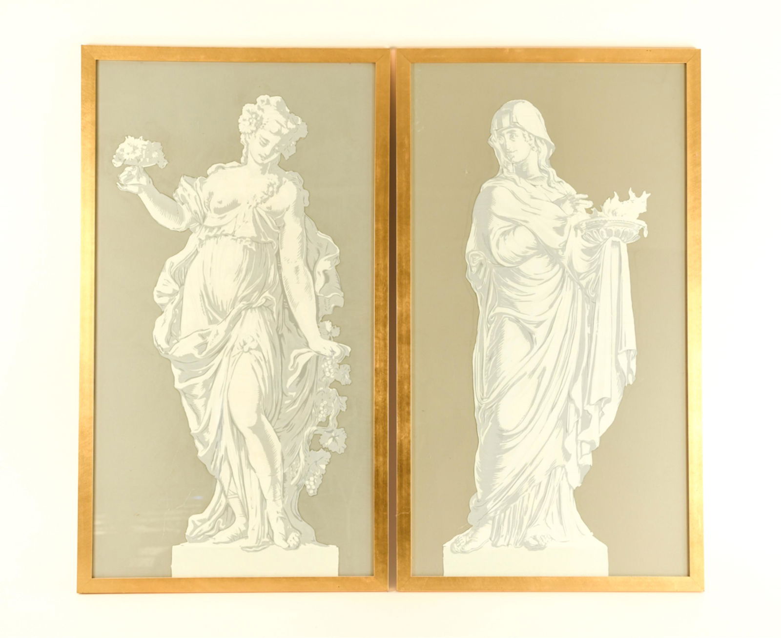 (2) LARGE 19TH C. BLOCK PRINTED WALLPAPER FRAGMENT (1 of 11)