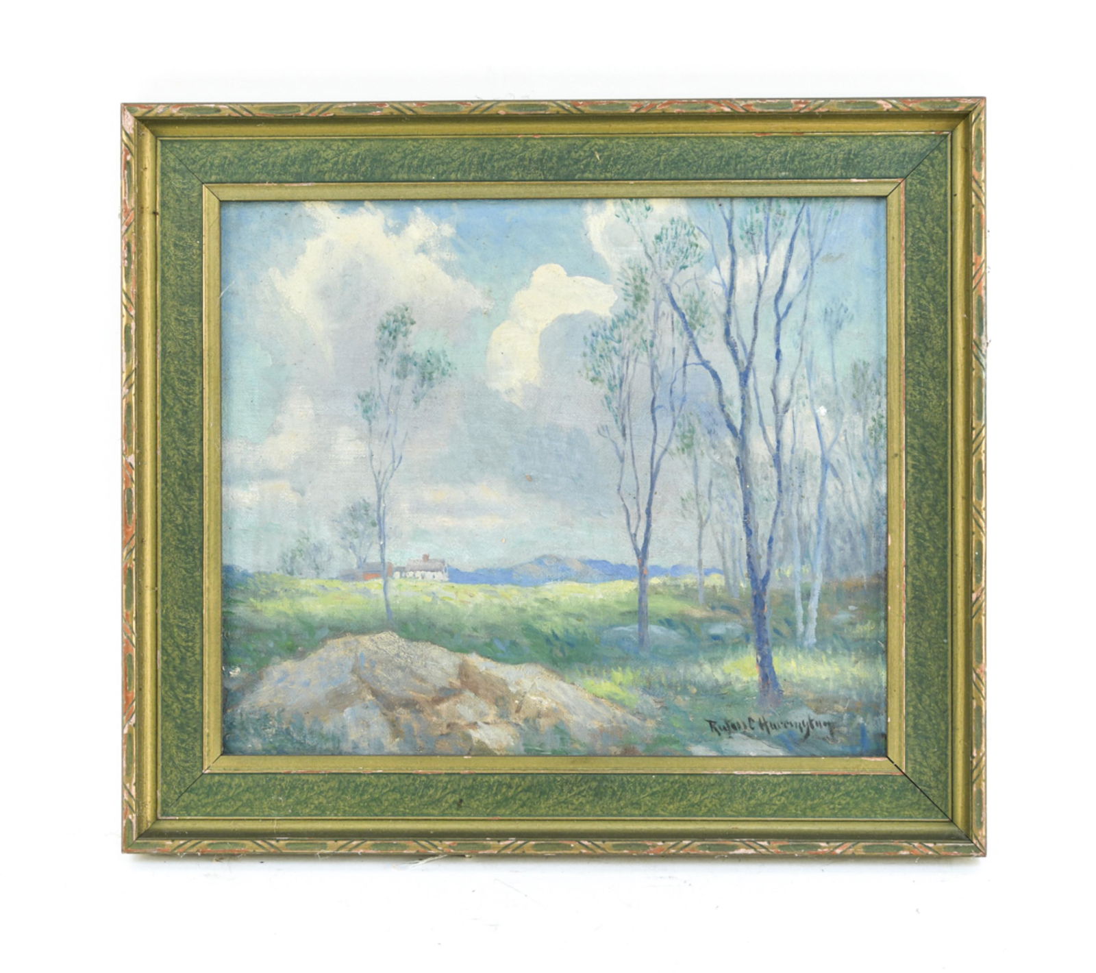IMPRESSIONIST LANDSCAPE SIGNED HUNTINGTON (1 of 8)