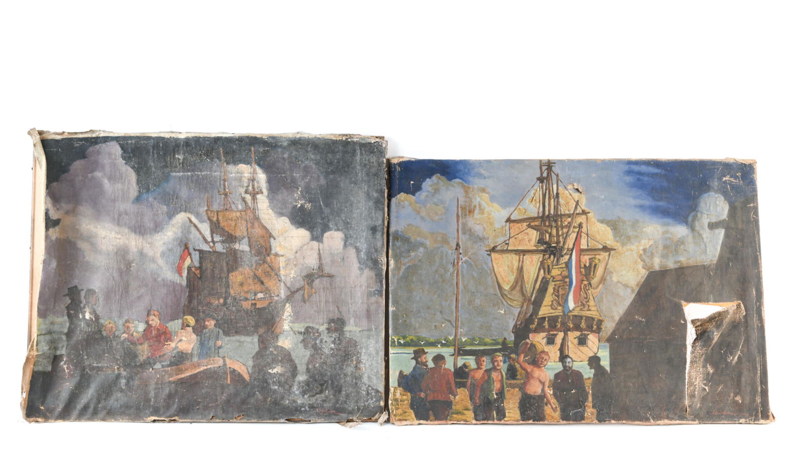 (2) O/C OFFLOADING FRENCH SAILING SHIPS (1 of 16)