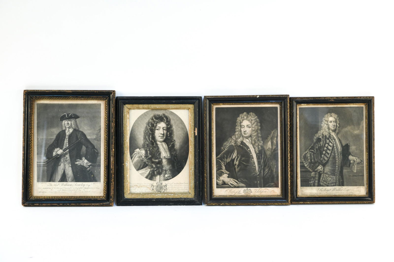 (4) EARLY 18TH C. MEZZOTINT PORTRAITS OF GENTLEMEN (1 of 17)