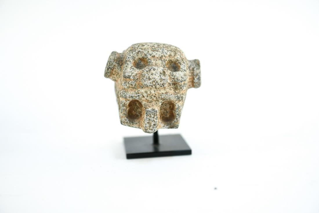 PRE-COLUMBIAN JAGUAR CEREMONIAL MACE HEAD (1 of 8)