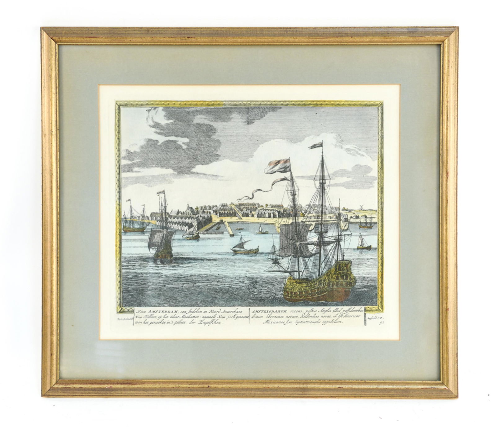 17TH CENTURY NEW YORK, REPRODUCTION ENGRAVING (1 of 8)