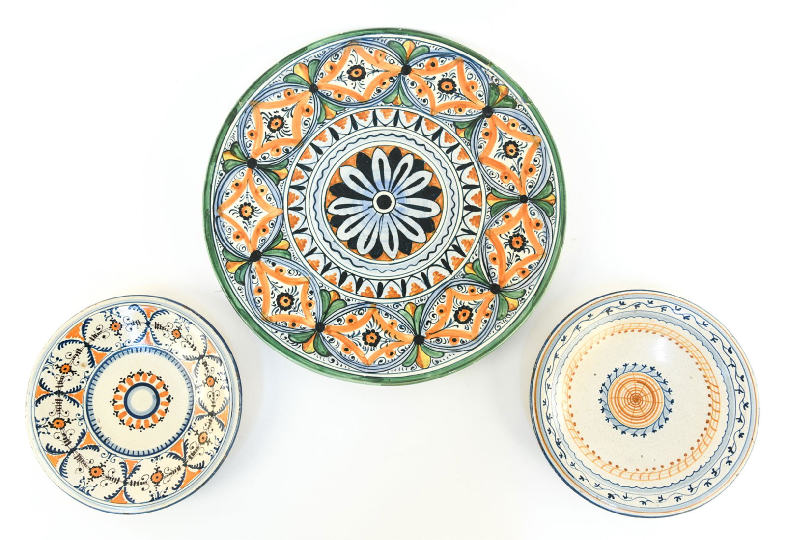 (3) 19TH-20TH C. FAIENCE CHARGER, PLATES (1 of 15)