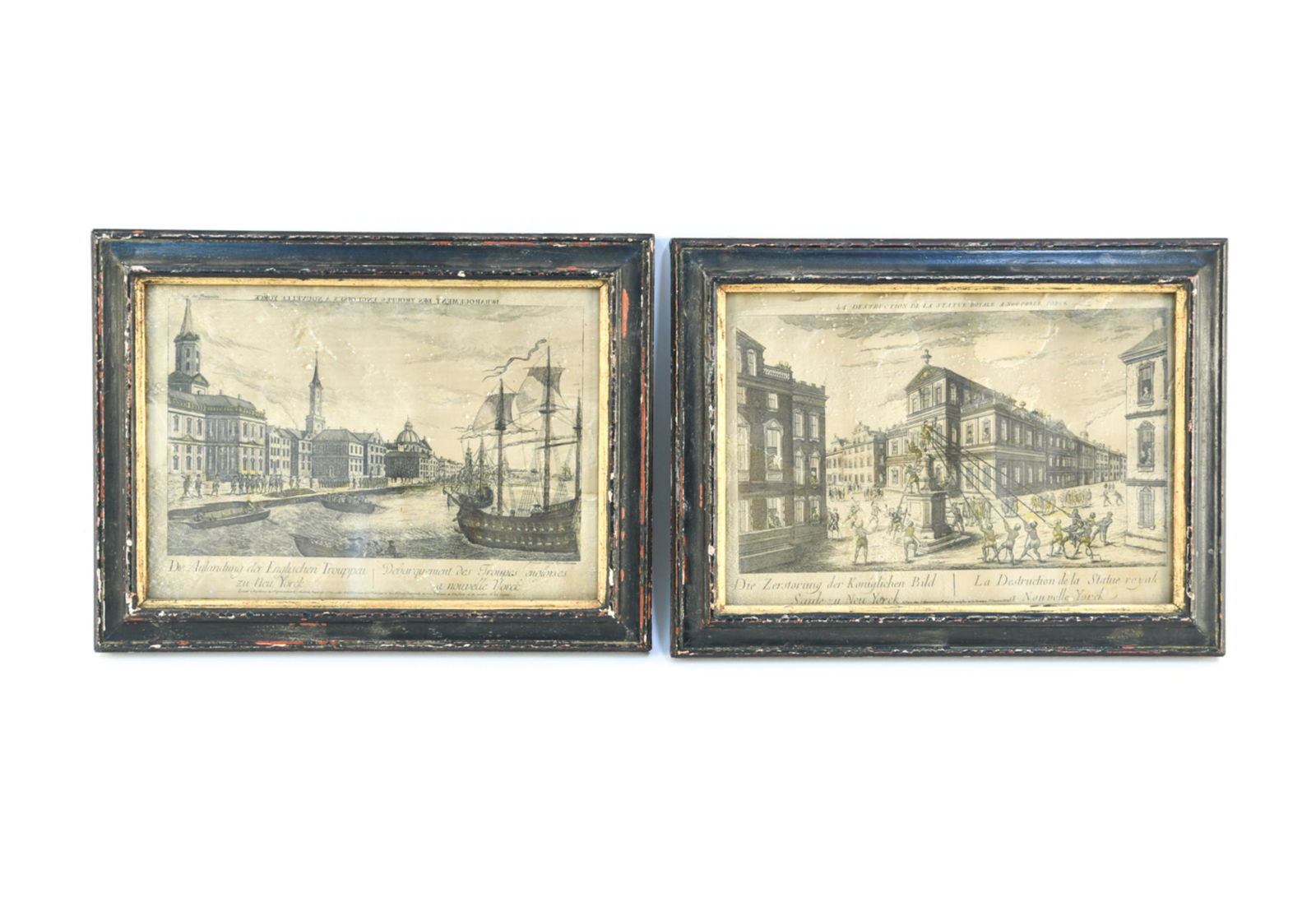 PAIR OF REPRODUCTION 18TH C. VIEWS OF NEW YORK (1 of 10)