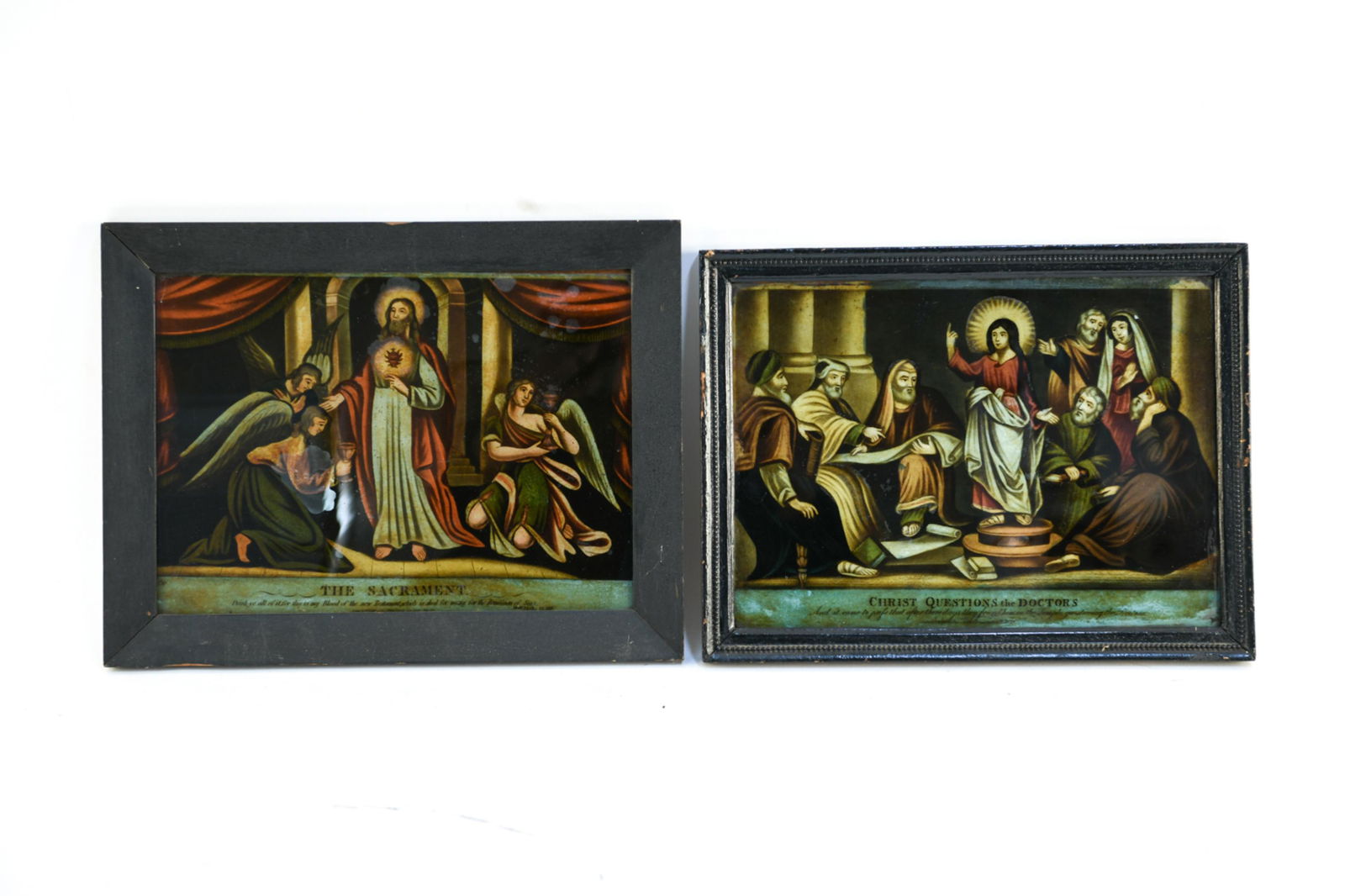 (2) EARLY 19TH C. PAINTED ENGRAVINGS (1 of 12)