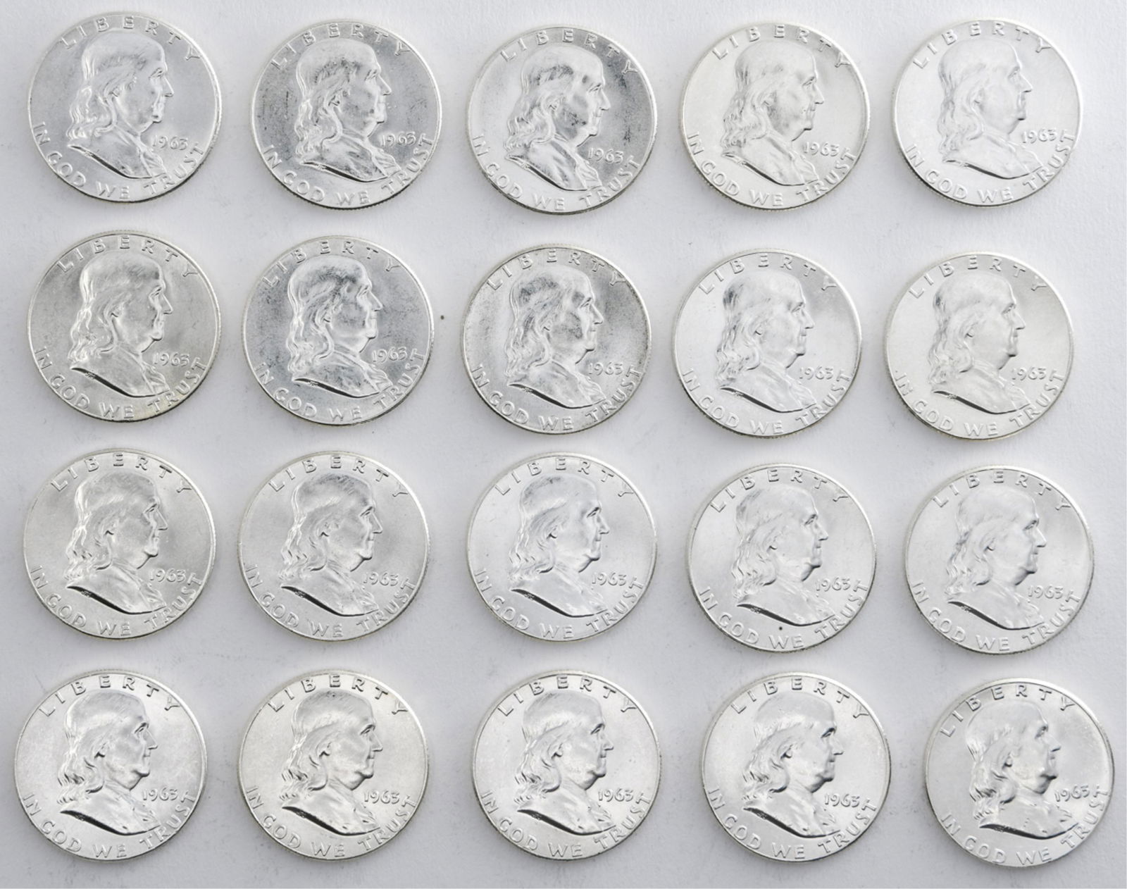 ROLL (20) 1963 50C UNC (1 of 10)