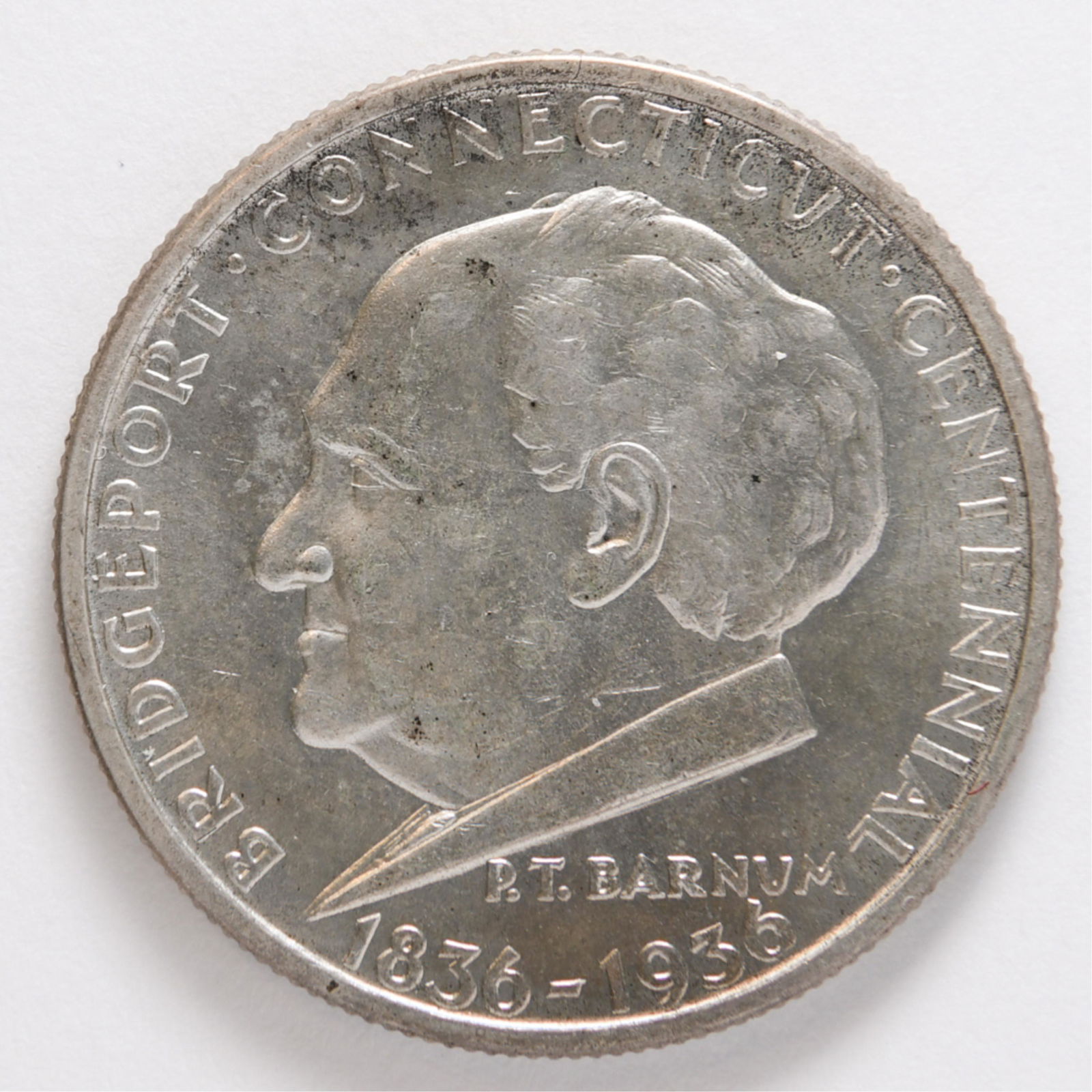 1936 BRIDGEPORT CT 50C UNC (1 of 2)