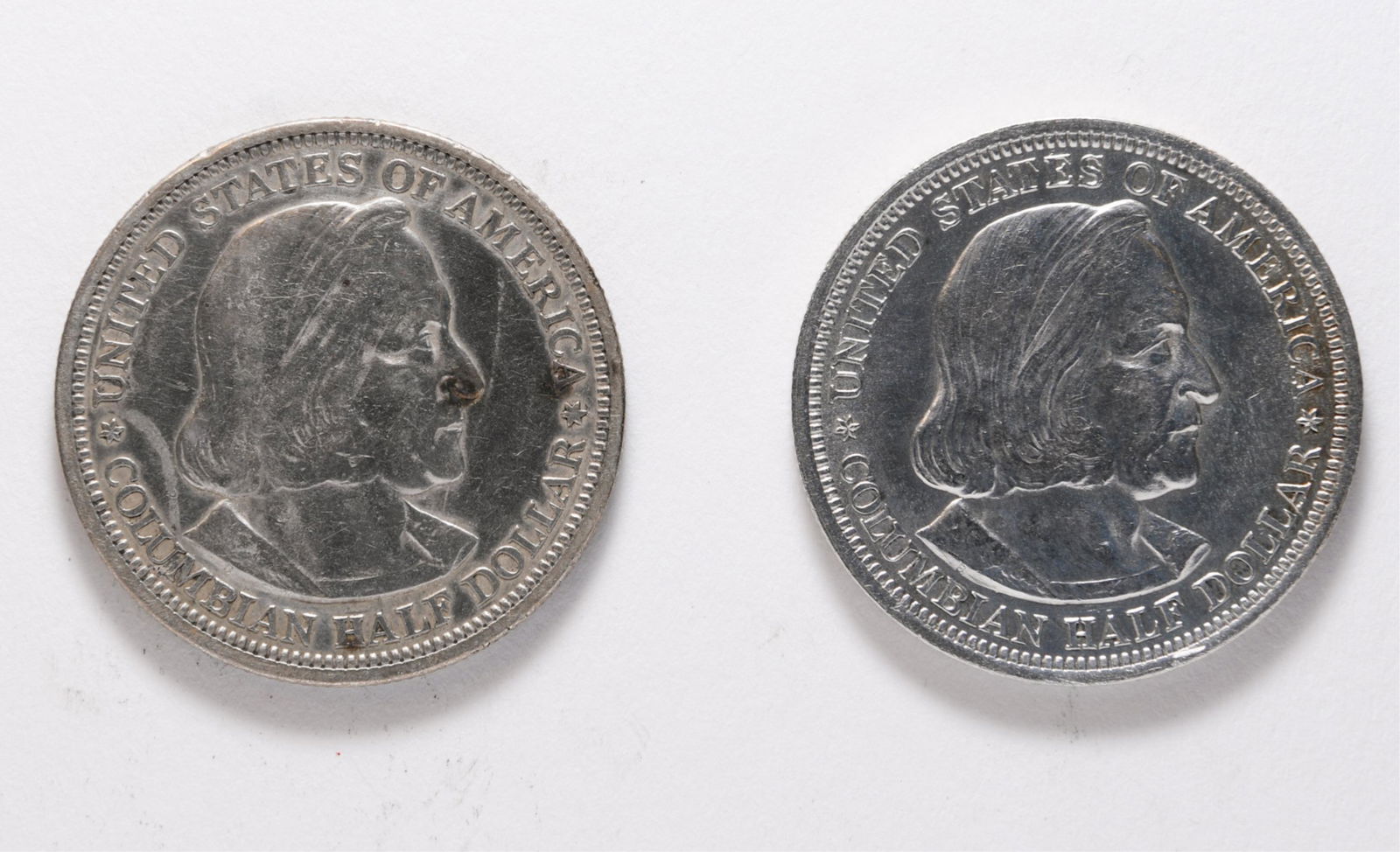 (2) COLUMBIAN EXPO 50C XF, UNC (1 of 6)