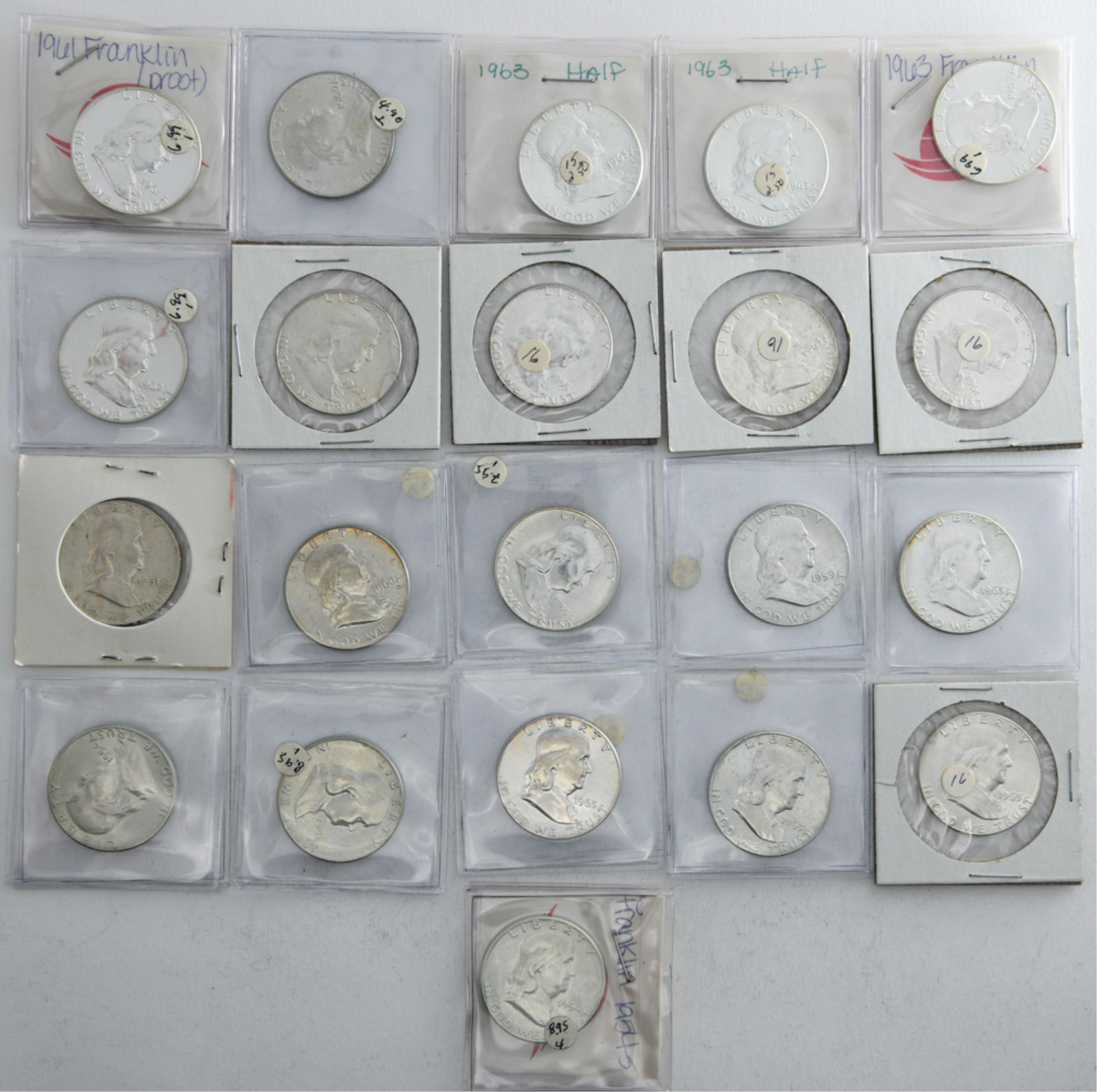 (21) FRANKLIN 50C UNC, BU, PROOF (1 of 14)