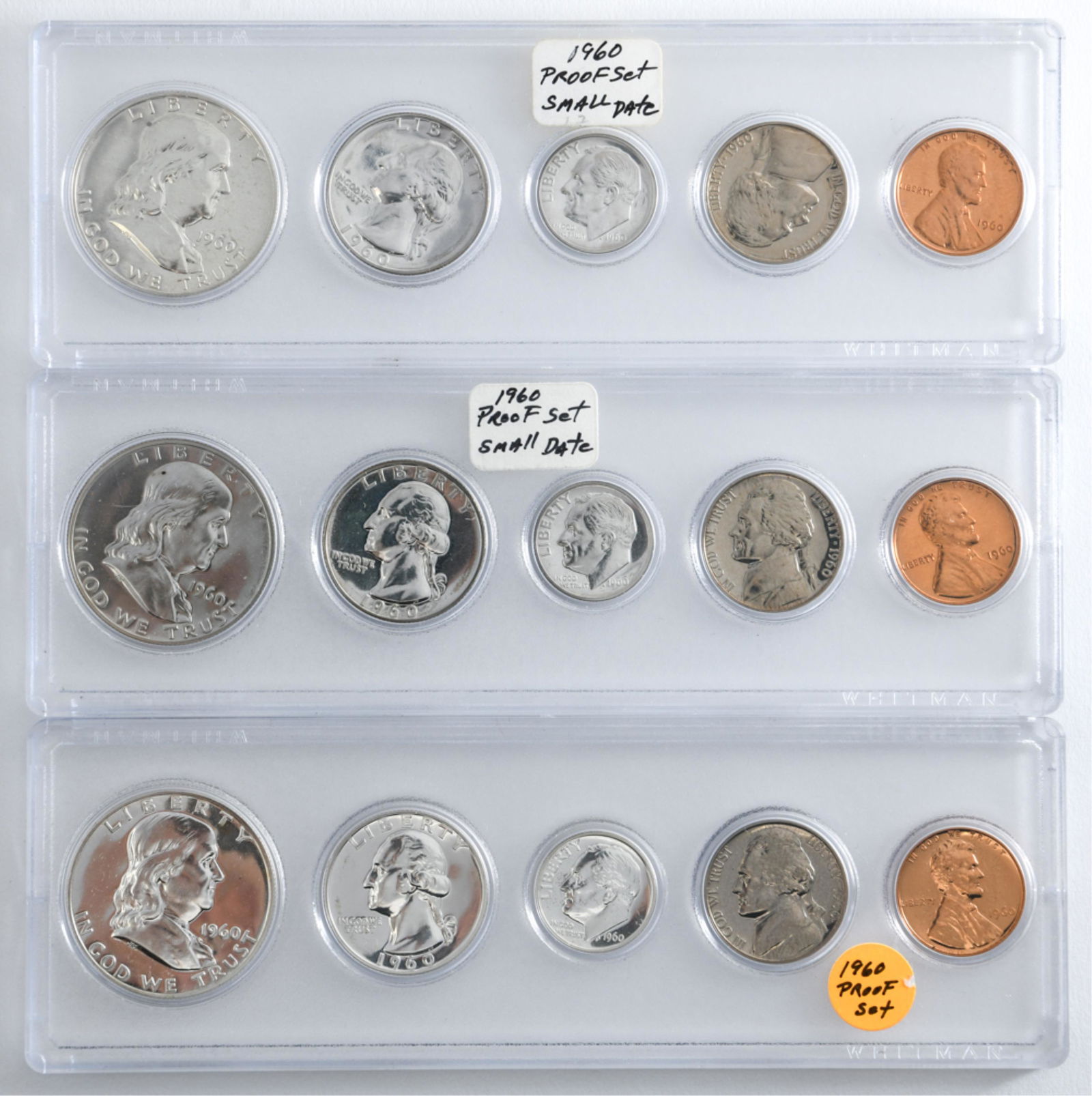 (3) 1960 US PROOF SETS (1 of 8)