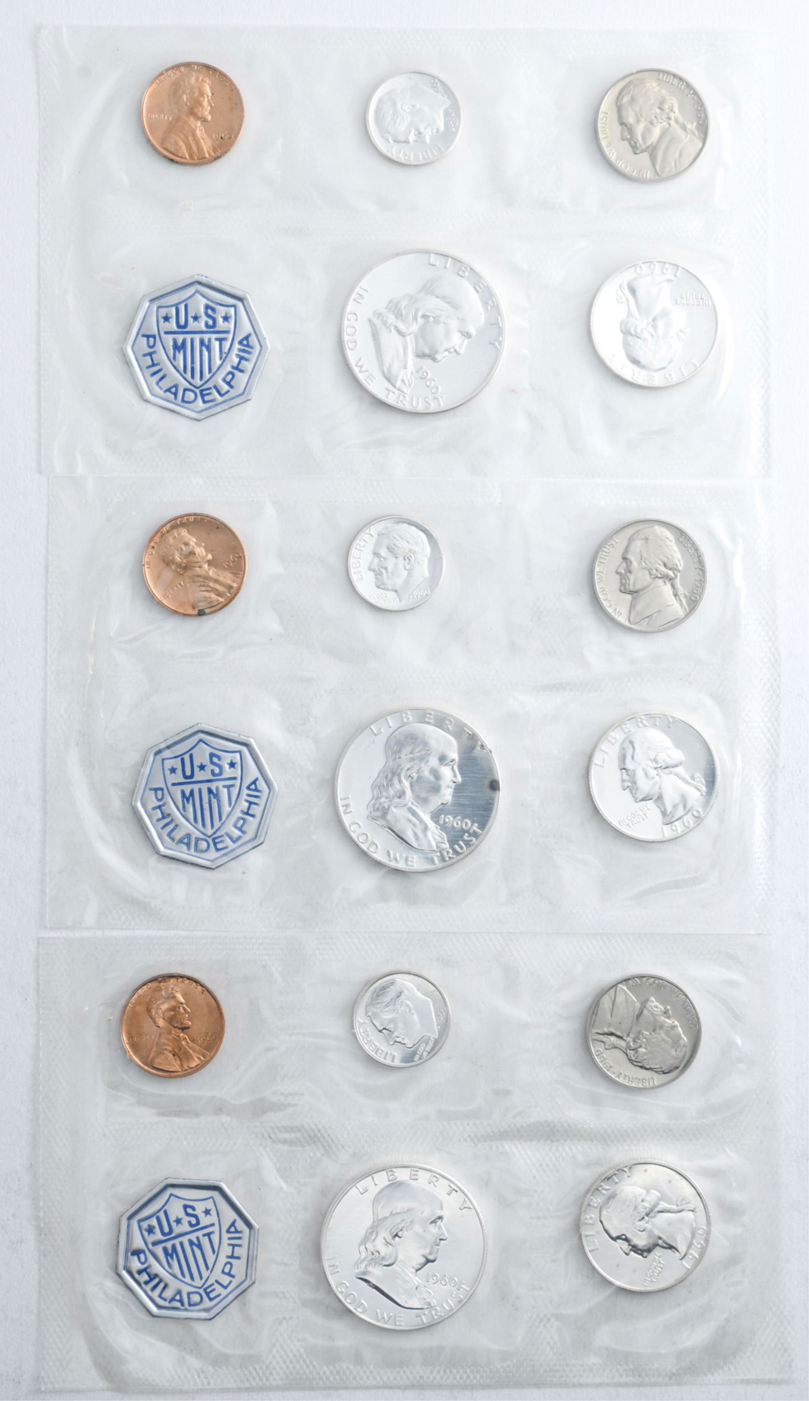 (3) 1960 - P MINT SETS (1 of 8)