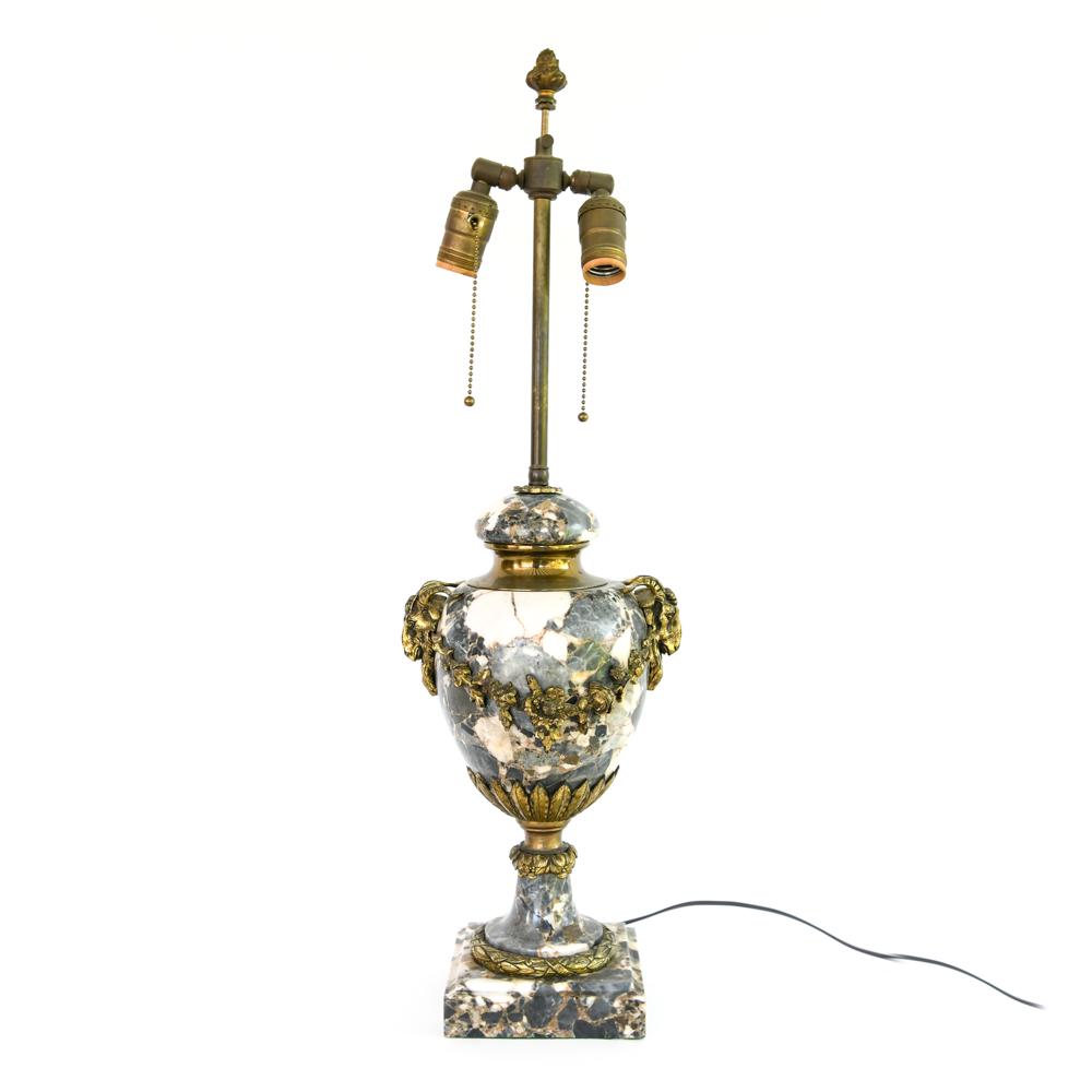 EARLY 1900'S URN FORM MARBLE AND ORMOLU LAMP (1 of 11)