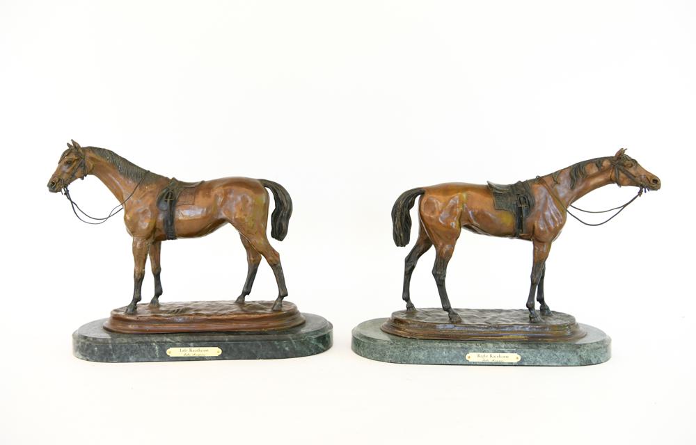 AFTER JULES MOIGNIEZ PAIR OF BRONZE HORSES (1 of 18)