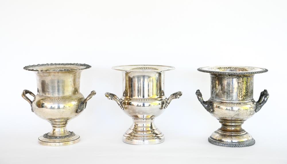 (3) SILVERPLATE CHAMPAGNE BUCKETS (1 of 14)