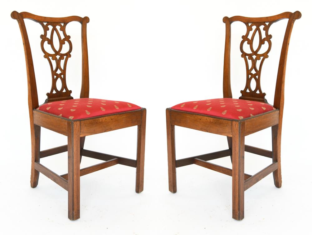 PAIR OF 19TH C. CHIPPENDALE STYLE CHAIRS (1 of 13)