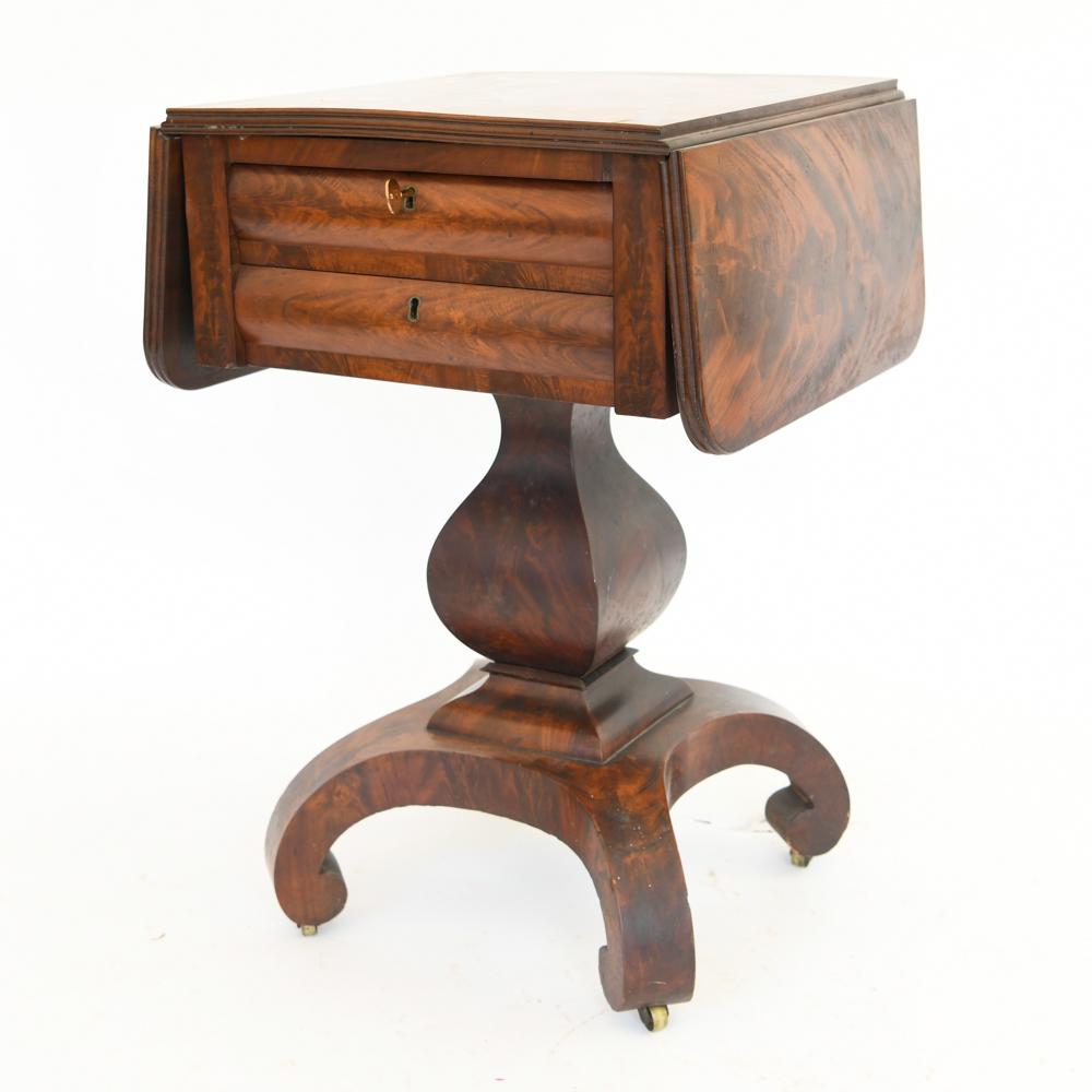 AMERICAN EMPIRE FIGURED MAHOGANY STAND (1 of 11)