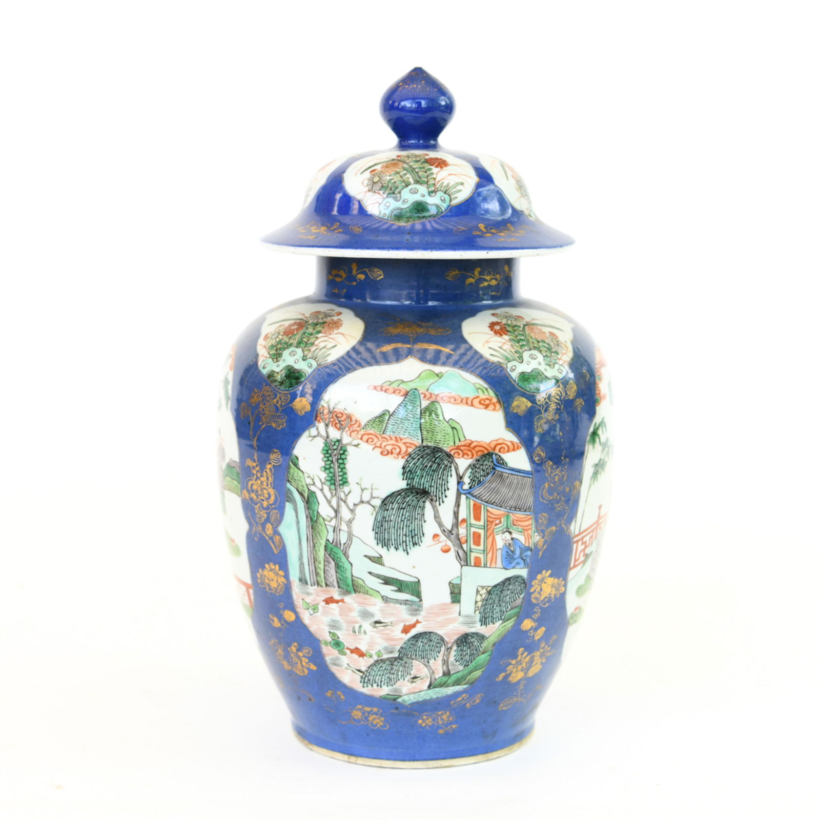 CHINESE PORCELAIN COVERED URN (1 of 9)
