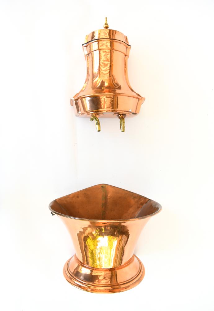 ANTIQUE COPPER AND BRASS LAVABO (1 of 8)